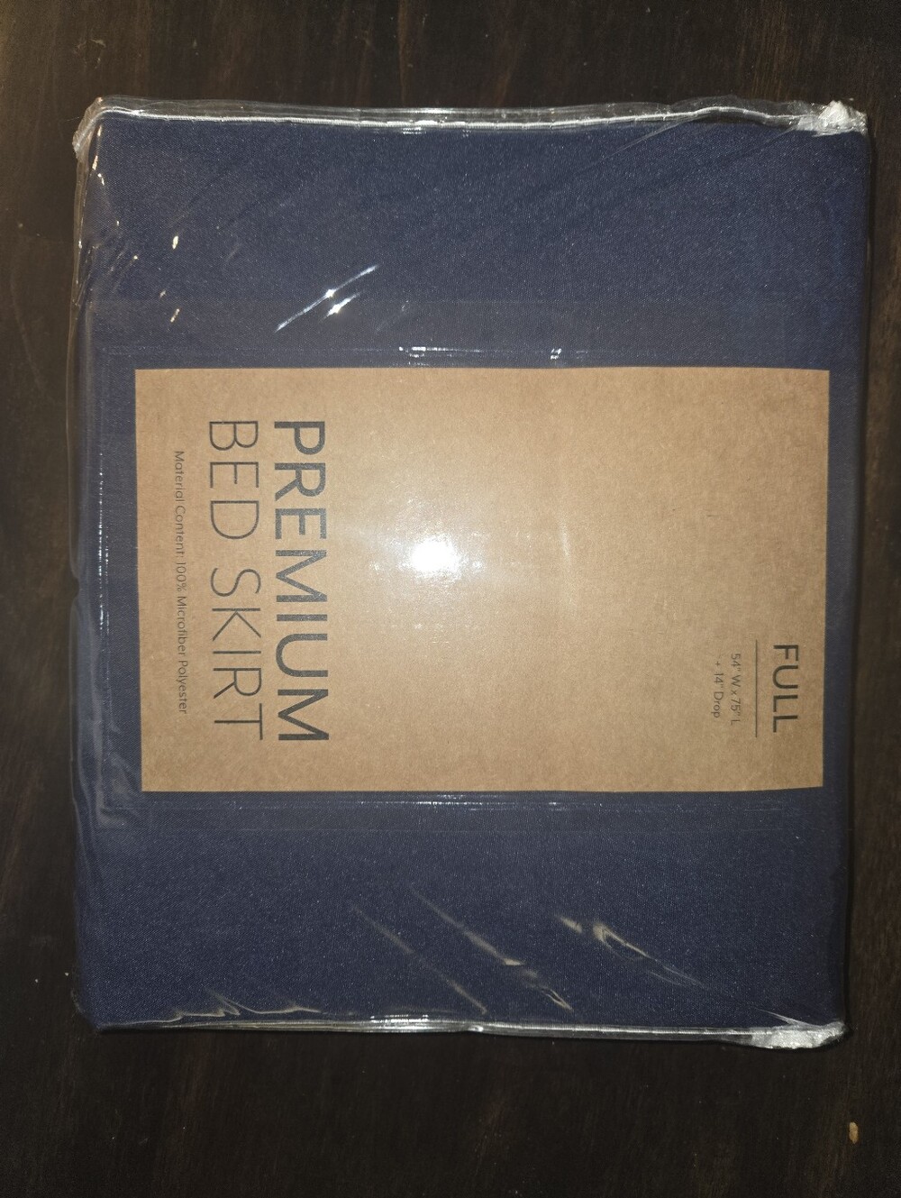 Full Size Navy Blue Premium Bed Skirt. New